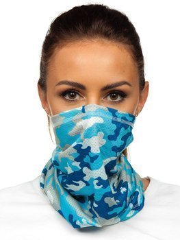 Bolf Multifunktionstuch Camo Azurblau YW0505