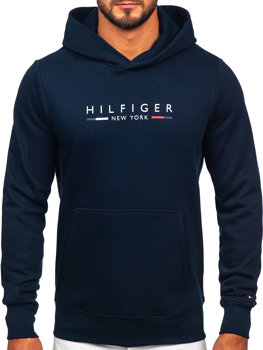 Herren Kapuzenpullover mit Kängurutasche Tommy Hilfiger Dunkelblau MW0MW29301