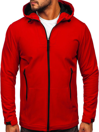 Bof Herren Übergangsjacke Softshell Jacke Rot  HM187