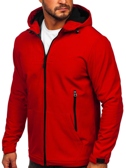 Bof Herren Übergangsjacke Softshell Jacke Rot  HM187