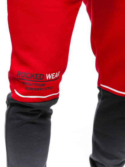 Bolf Bolf Herren Sporthose mit Motiv Rot  AM85A