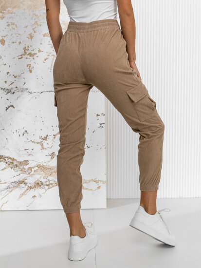 Bolf Damen Cargohose Joggers Braun  W7860