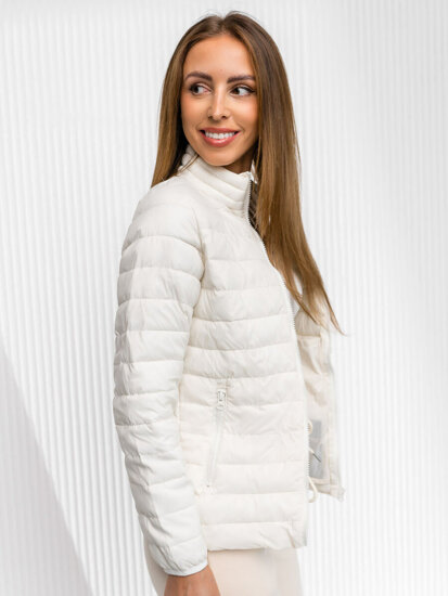 Bolf Damen Gepolsterte Übergangsjacke Beige  1141