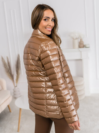 Bolf Damen Gepolsterte Übergangsjacke Camel  16M9110