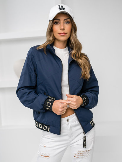 Bolf Damen Gepolsterte Übergangsjacke Dunkalblau  5M3161