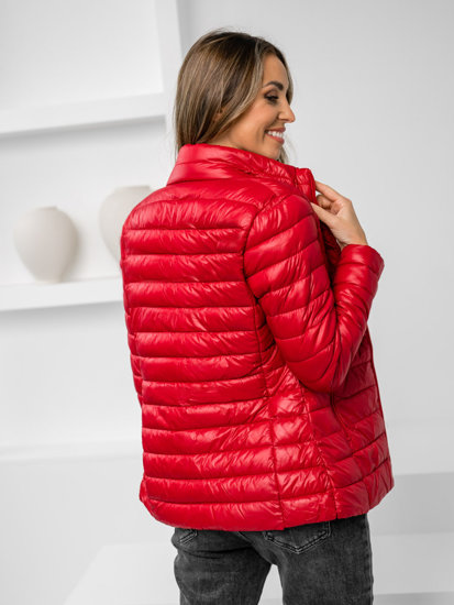 Bolf Damen Gepolsterte Übergangsjacke Rot 16M9108