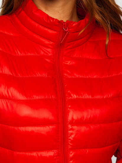 Bolf Damen Gepolsterte Übergangsjacke Rot  5M706