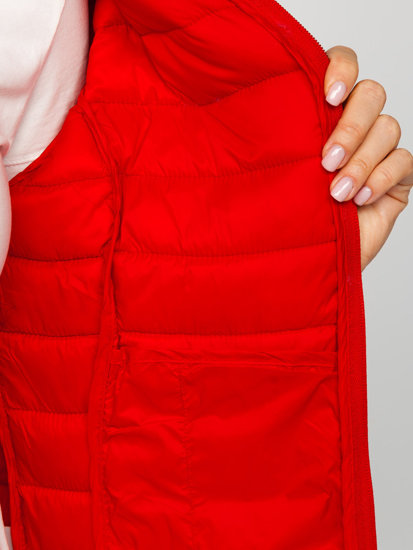 Bolf Damen Gepolsterte Übergangsjacke Rot  5M706