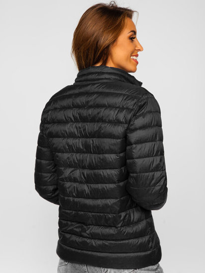 Bolf Damen Gepolsterte Übergangsjacke Schwarz  23037