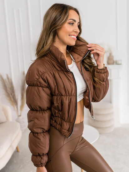 Bolf Damen Gepolsterte Übrgangsjacke Braun  1250