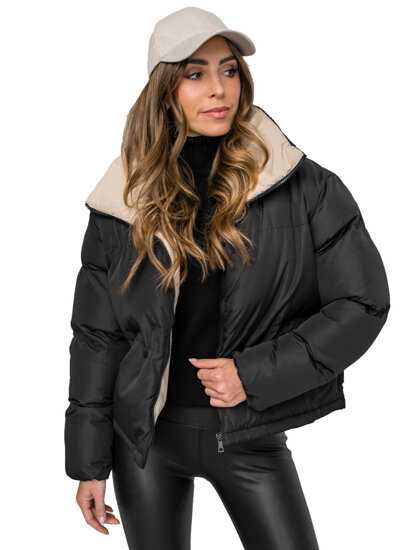 Bolf Damen Gepolsterte Winterjacke Schwarz  5M3115