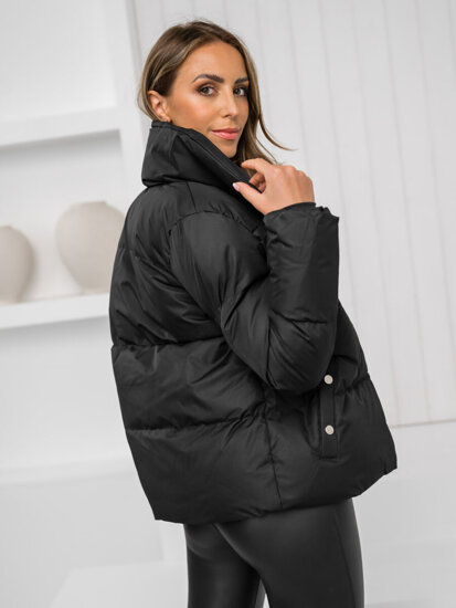 Bolf Damen Gepolsterte Winterjacke ohne Kapuze Gelb  23062