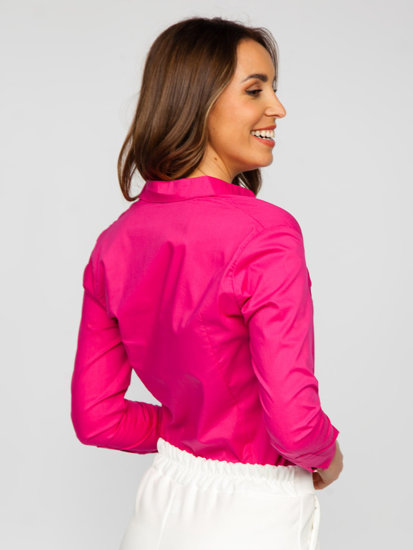 Bolf Damen Hemd Langarm Fuchsia HH039