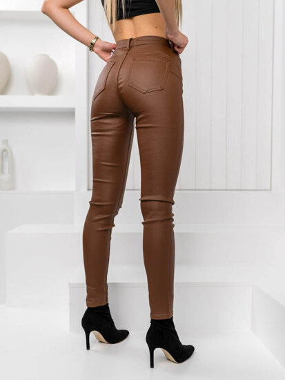 Bolf Damen Hose Lederimitat Beige  J1296