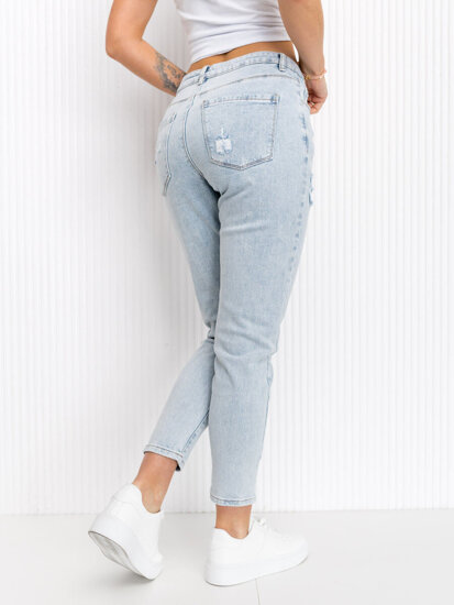 Bolf Damen Jeanshose mom fit Azurblau FL2192