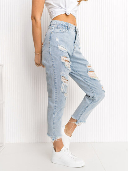 Bolf Damen Jeanshose mom fit Blau  WL2100