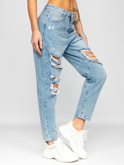 Bolf Damen Jeanshose mom fit Blau  WL2101