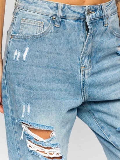 Bolf Damen Jeanshose mom fit Blau  WL2101