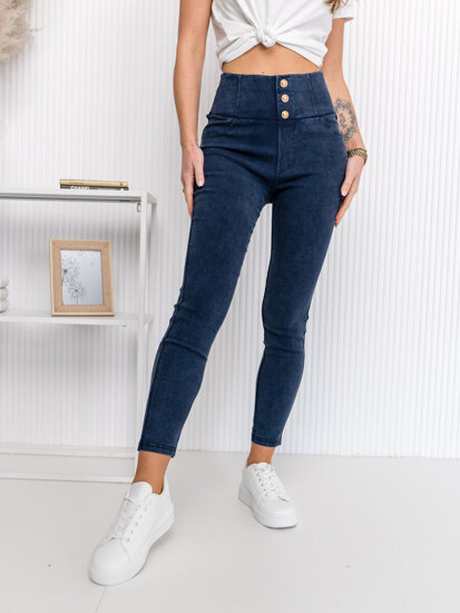 Bolf Damen Jeggings aus Denim Jeggings  Dunkelblau  S110