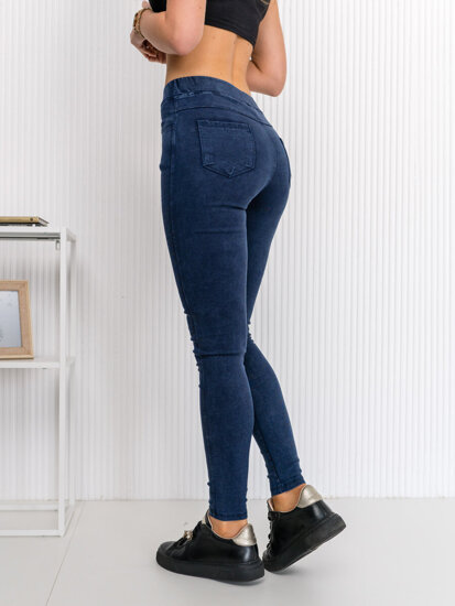 Bolf Damen Jeggings aus Denim Jeggings  Dunkelblau  W7059