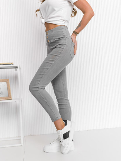 Bolf Damen Jeggings aus Denim Jeggings Grau  S110