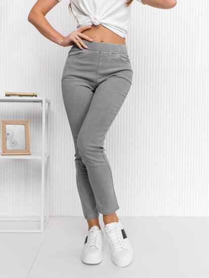 Bolf Damen Jeggings aus Denim Jeggings Grau  S113