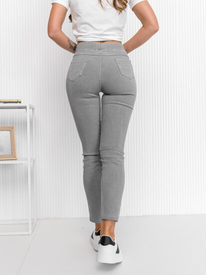 Bolf Damen Jeggings aus Denim Jeggings Grau  S113