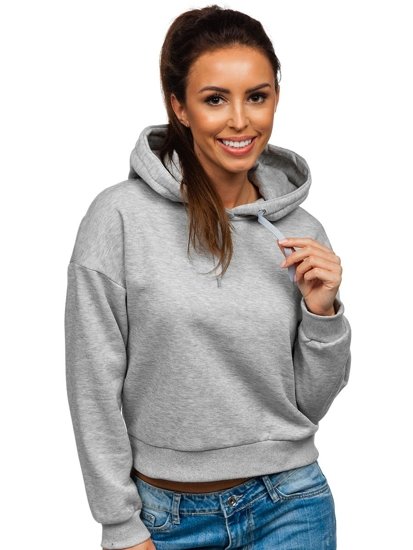 Bolf Damen Kapuzenpullover Grau  KSW2019