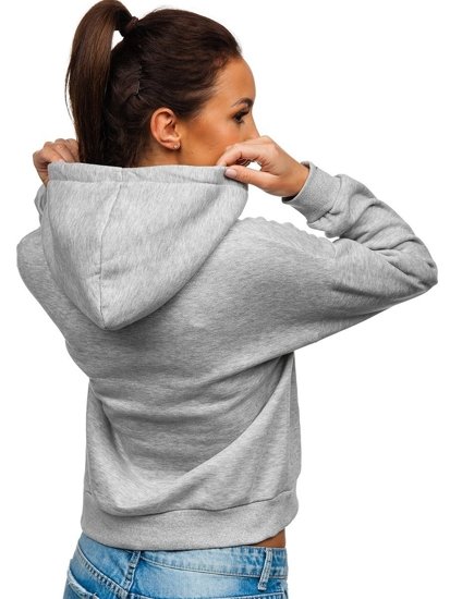 Bolf Damen Kapuzenpullover Grau  KSW2019