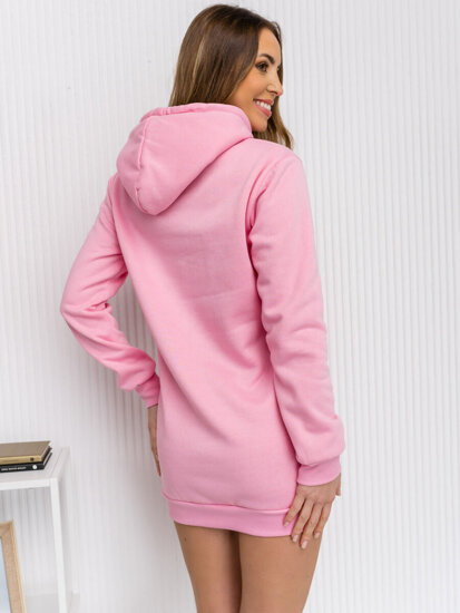 Bolf Damen Kapuzenpullover Lang Hellrosa  YS10003A1