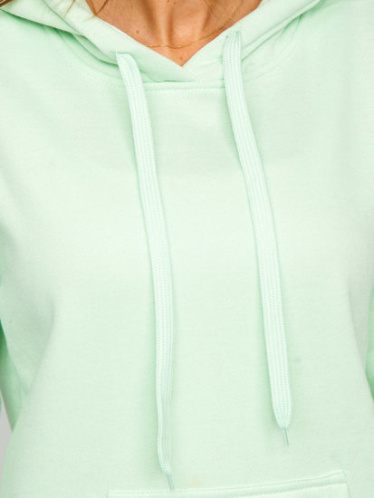 Bolf Damen Kapuzenpullover Lang Mintgrün  YS10003-A