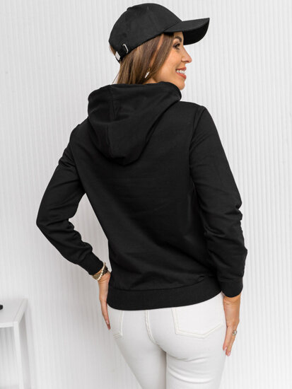 Bolf Damen Kapuzenpullover mit Motiv Schwarz  5194