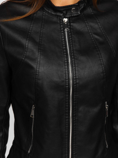 Bolf Damen Kunstlederjacke Schwarz  11Z8033