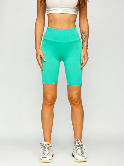 Bolf Damen Kurze Leggings Gerippt Mintgrün  5YY734