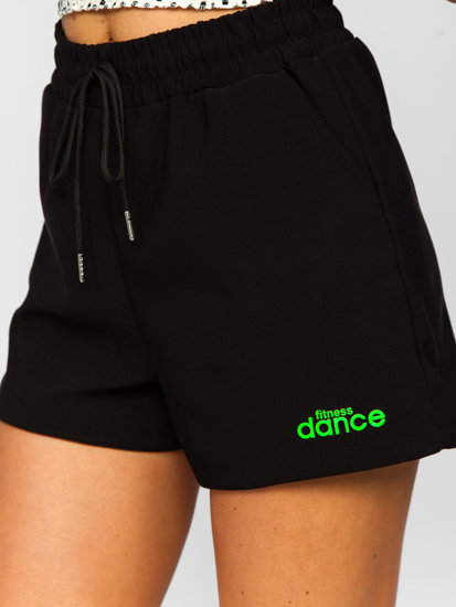 Bolf Damen Kurze Sporthose Shorts Schwarz  HA22