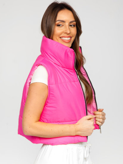 Bolf Damen Kurze Steppweste Rosa 82330