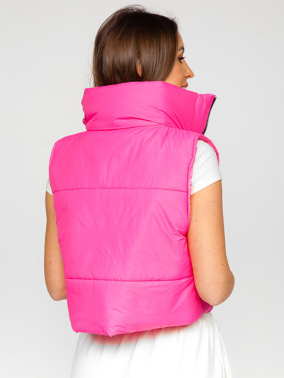 Bolf Damen Kurze Steppweste Rosa 82330