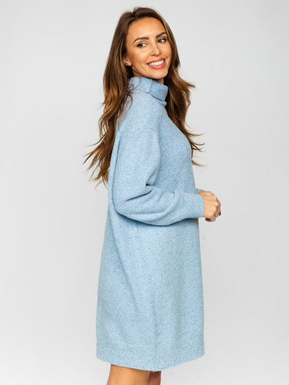 Bolf Damen Langer Pullover Oversize Azurblau  J51882