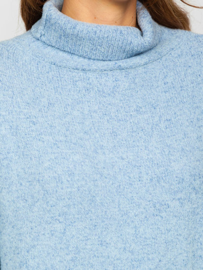 Bolf Damen Langer Pullover Oversize Azurblau  J51882