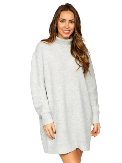 Bolf Damen Langer Pullover Oversize Grau  J51882