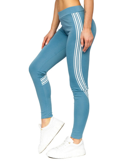 Bolf Damen Leggings Azurblau W7155