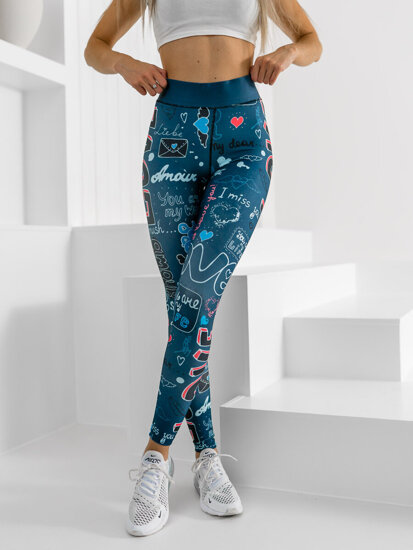 Bolf Damen Leggings Dunkelblau  20755