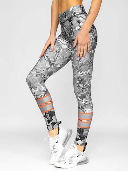 Bolf Damen Leggings Grau  20329