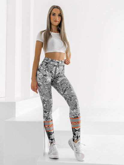 Bolf Damen Leggings Grau  20329