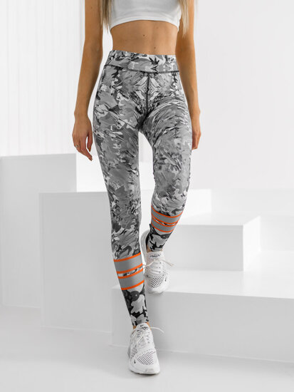 Bolf Damen Leggings Grau  20329