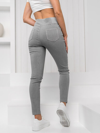 Bolf Damen Leggings Jeggings Grau  S111