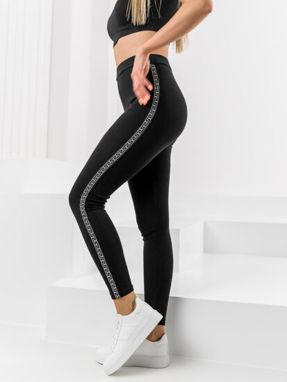 Bolf Damen Leggings Schwarz  W6993A1