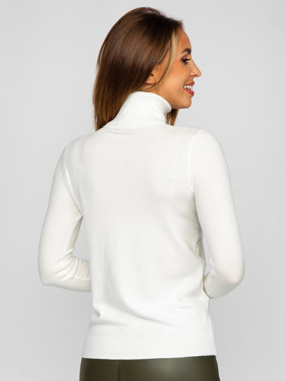 Bolf Damen Rollkragenpullover Weiß  J52000