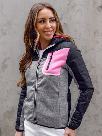 Bolf Damen Sport Jacke Übergangsjacke Schwarz  KSW4006A