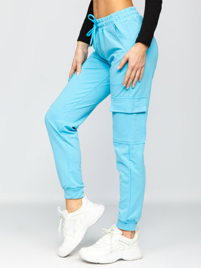 Bolf Damen Sporthose Cargohose Azurblau  HW2516C